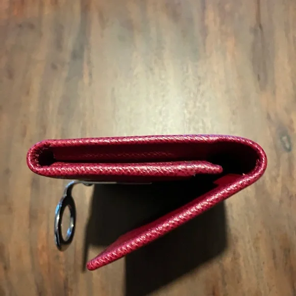 Bulgari Red Textured Leather Accessory - Picture 8 of 10